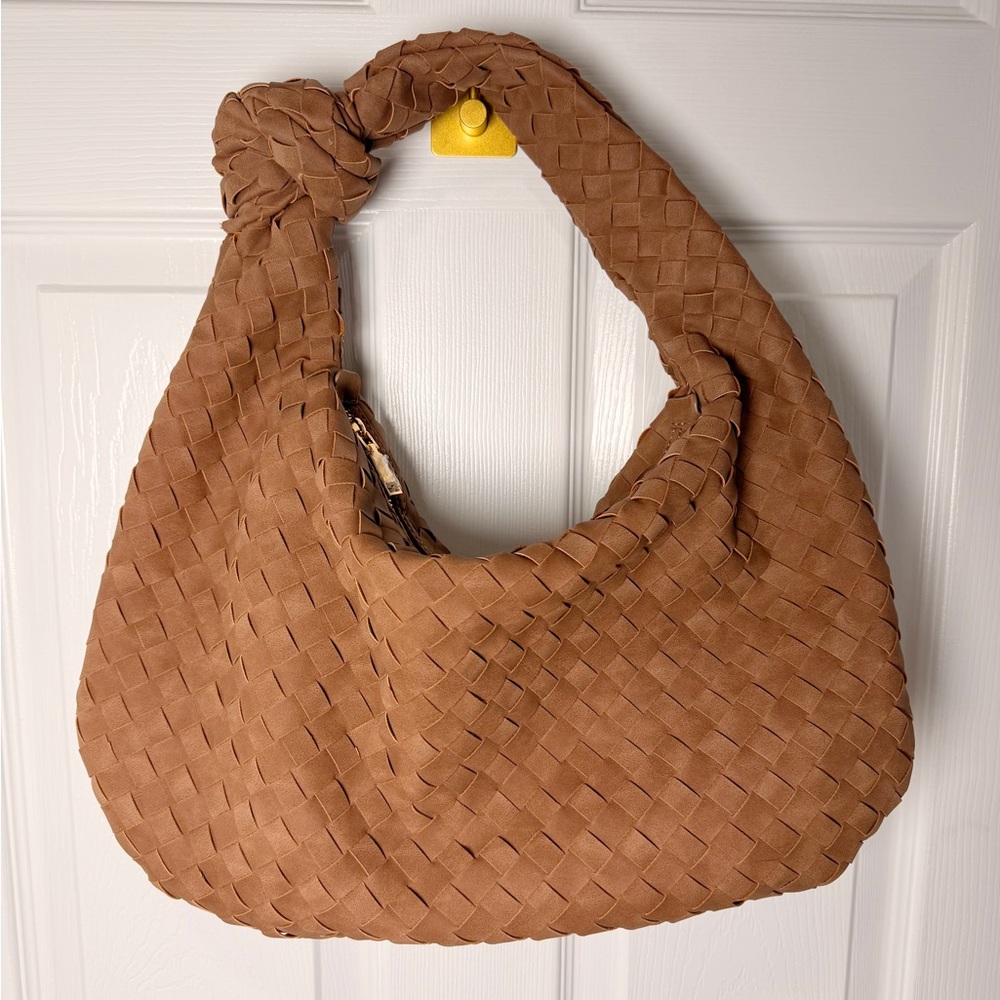 Urban Expressions Brown Woven Hobo Bag